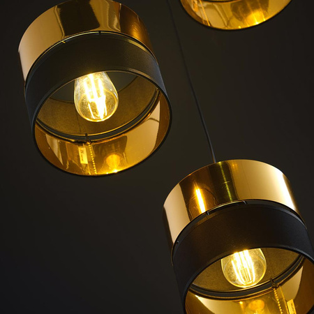 HILTON BLACK/GOLD LAMPA WISZĄCA 3 PŁ