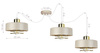 Lampa wisząca PAJĄK LOFT SPIRO 3 beż-złoty
