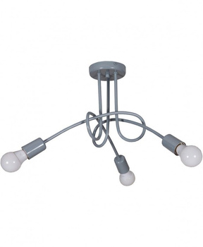 Lampa wisząca EDISON 3 szara