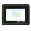 NAŚWIETLACZ HALOGEN BEZ CZUJNIKA CZARNY 30W B.ZIMNA 6000K