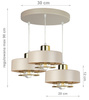 Lampa wisząca LOFT SPIRO 3 beż-złoty