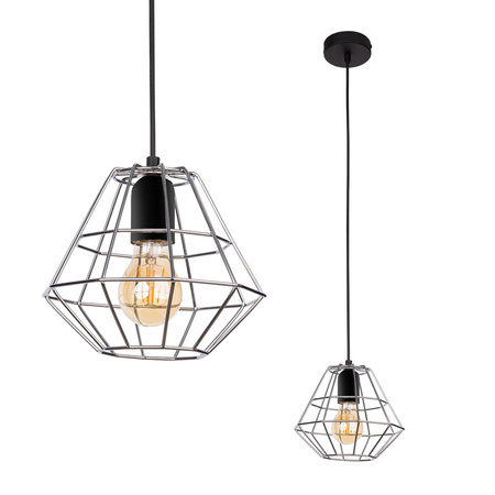 DIAMOND BLACK/CHROME LAMPA WISZĄCA 1 PŁ
