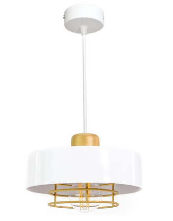 Lampa wisząca LOFT SPIRO biało-złota