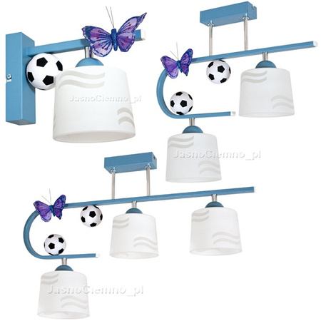 Lampa sufitowa FOOTBALL 2 niebieska