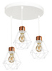 Lampa wisząca DIAMOND 3 biała copper
