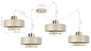 Lampa wisząca PAJĄK LOFT SPIRO 4 beż-złoty