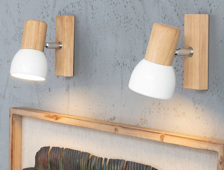 Kinkiet dębowy SVENDA 1