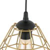 DIAMOND NEW BLACK/GOLD LAMPA WISZĄCA 1 PŁ M
