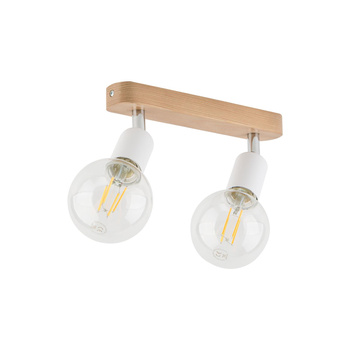 SIMPLY WOOD LAMPA SUFITOWA 2 PŁ WHITE
