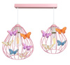 Lampa wisząca MOTYLEK 2 RÓŻ owal