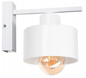 Kinkiet LOFT prosty biały