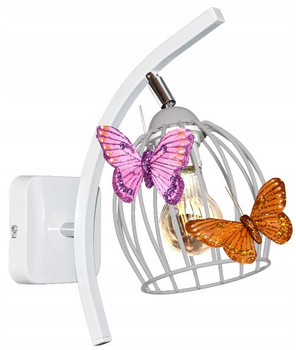 Kinkiet MOTYLEK OWAL 1 szary