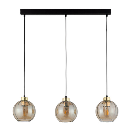 DEVI AMBER LAMPA WISZĄCA 3 PŁ LISTWA