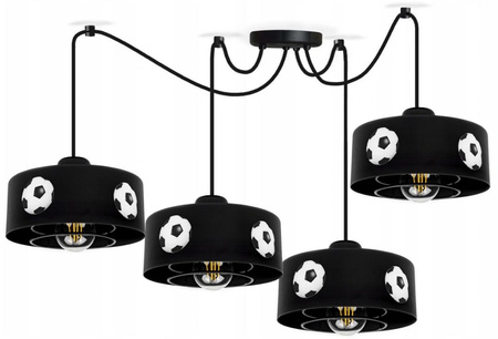 Lampa wisząca PAJĄK MUNDIAL SPIRO 4 czarna