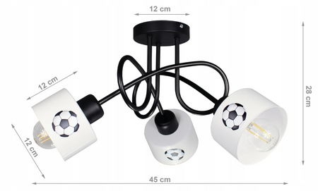 Lampa sufitowa EDISON LOFT MUNDIAL 3