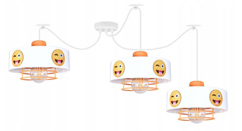 Lampa wisząca PAJĄK EMOTIKON 3 żółta