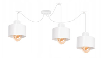 Lampa wisząca PAJĄK LOFT 3 biały