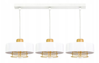 Lampa wisząca LOFT SPIRO 3 biało-złota