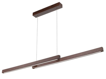 Lampa wisząca SMALL DOUBLE LED 150 orzech drewniana