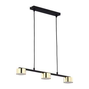 DALLAS GOLD/BLACK LAMPA WISZĄCA 3 PŁ