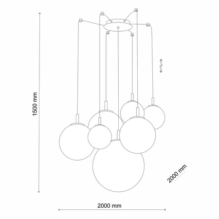 CADIX GOLD LAMPA SUFITOWA 7 PŁ