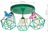 Lampa sufitowa MOTYLEK 3 ZIELONY diamond można LED
