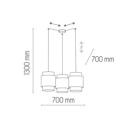 BOHO NATURE LAMPA WISZĄCA 3 PŁ
