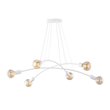 HELIX WHITE LAMPA WISZĄCA 6 PŁ