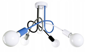 Lampa sufitowa EDISON 4 multicolor czarna