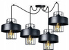 Lampa wisząca PAJĄK LOFT PRESTIGE 4 czarna