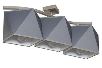 Lampa sufitowa FALA ABAŻUR 3D szara 3pł.