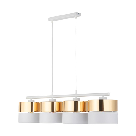 HILTON WHITE/GOLD LAMPA WISZĄCA 4 PŁ