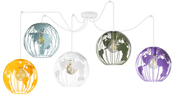 Lampa wisząca PAJĄK GLOBUS 5
