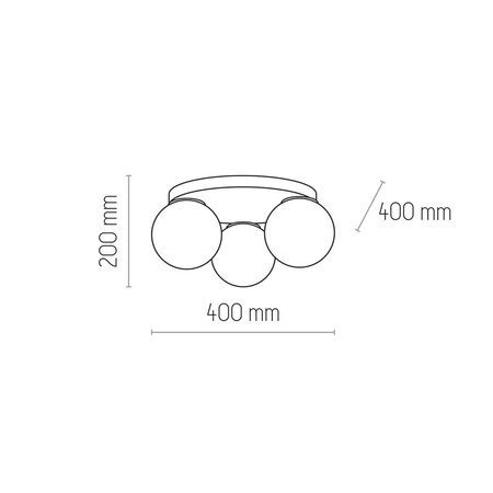 MAXI LAMPA SUFITOWA 3 PŁ