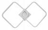Lampa Dekoracyjna 2 kwadraty 42W Biała + Pilot