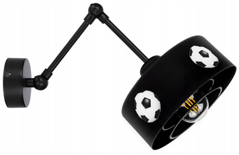 Kinkiet MUNDIAL SPIRO 1 czarny na przegubach