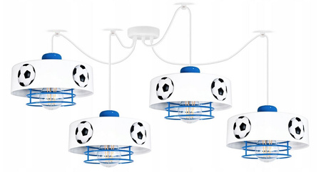 Lampa wisząca PAJĄK MUNDIAL SPIRO 4 niebieska