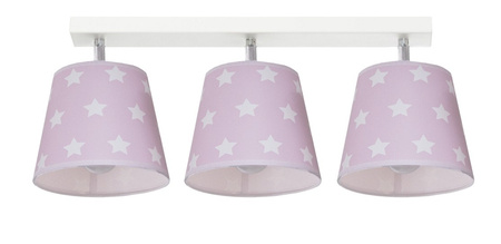 Lampa sufitowa STARS 3 różowa