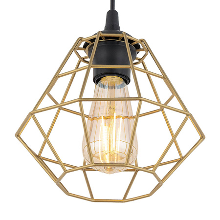 DIAMOND NEW BLACK/GOLD LAMPA WISZĄCA 1 PŁ M