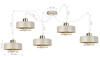 Lampa wisząca PAJĄK LOFT SPIRO 5 beż-złoty