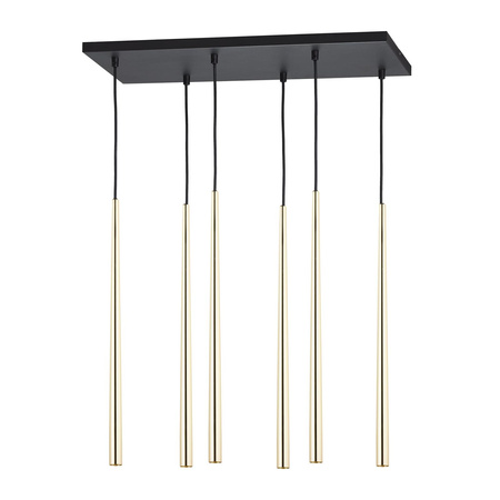 PIANO GOLD LAMPA WISZĄCA 6 PŁ