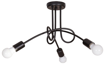 Lampa sufitowa EDISON 3 czarna