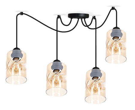 Lampa wisząca PAJĄK LOFT SZKŁO 4
