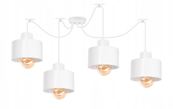 Lampa wisząca PAJĄK LOFT 4 biały