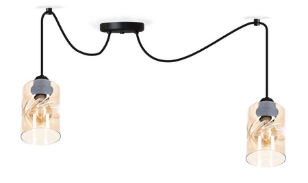 Lampa wisząca PAJĄK LOFT SZKŁO 2