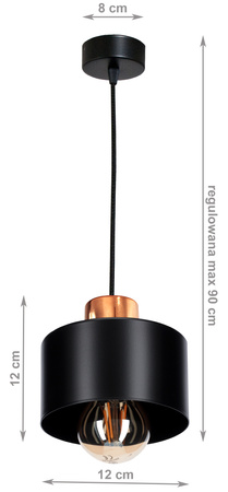 Lampa wisząca LOFT 1 COPPER
