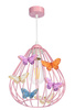Lampa wisząca MOTYLEK 1 RÓŻ owal
