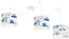 Lampa wisząca AUTKA NIEBIESKIE 3 pająk