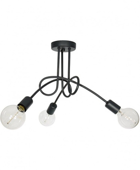 Lampa wisząca EDISON 3 grafit