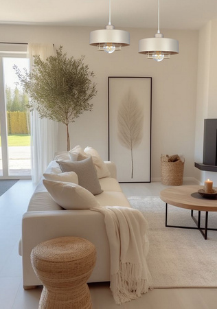 Lampa wisząca PAJĄK LOFT SPIRO 2 beż